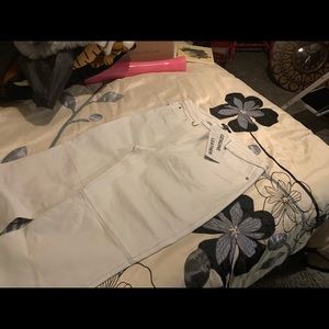 Women’s white leather pants